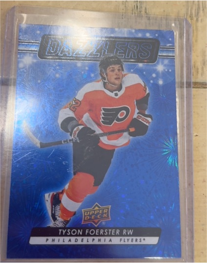 2023-24 Upper Deck Series 2 #DZ-92 Tyson Foerster Blue Dazzlers — front