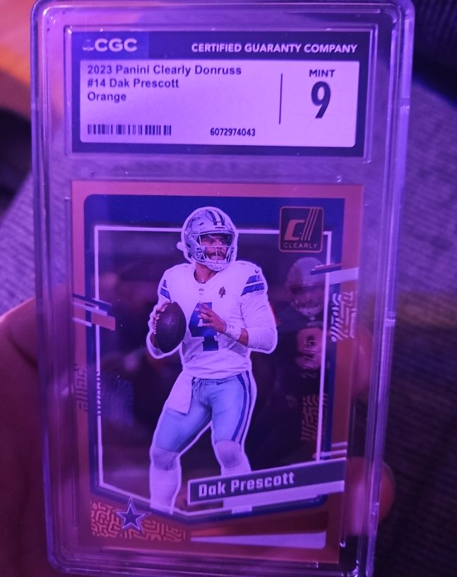 2023 Panini Clearly Donruss #14 Dak Prescott Orange — front