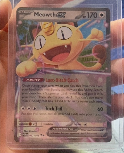 2026 Perfect Order #062/088 Meowth EX — front