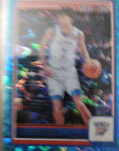 2023-24 Panini NBA Hoops #229 Josh Giddey Teal Explosion — front