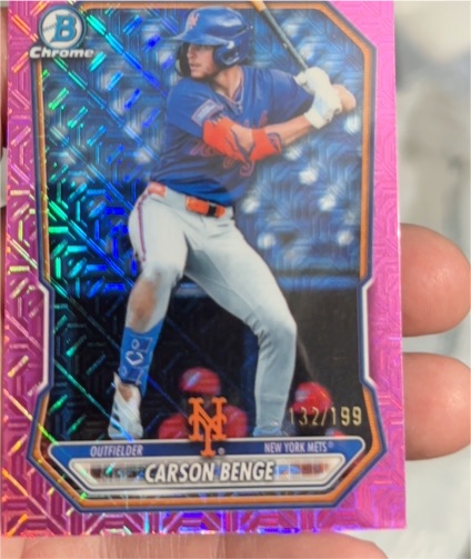2026 Bowman Chrome #BCP-111 Carson Benge — front