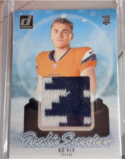 2024 Panini Donruss Rookie Holiday Sweaters #RHS-BNI Bo Nix — front