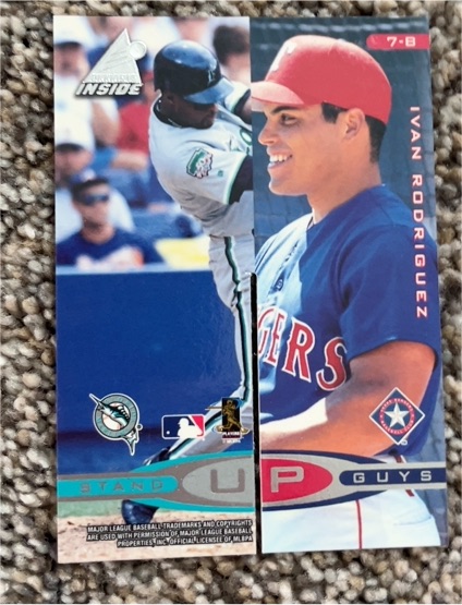 1998 Pinnacle Inside Stand Up Guys #7-B Ivan Rodriguez — front