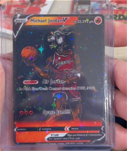 Michael Jordan V Custom Pokémon Card — front