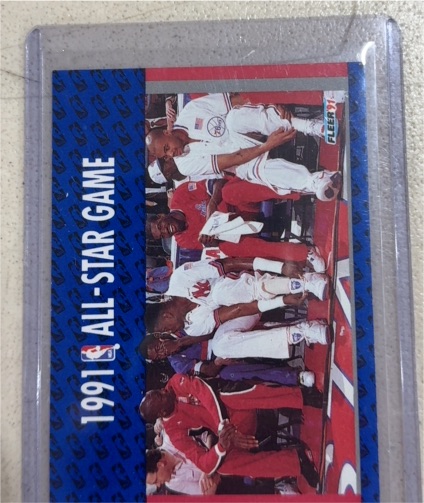 1991-92 Fleer #233 1991 All-Star Game Michael Jordan, Charles Barkley, Patrick Ewing — front