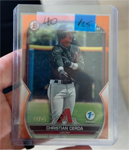2023 Bowman Chrome #BCP-56 Christian Cerda — front