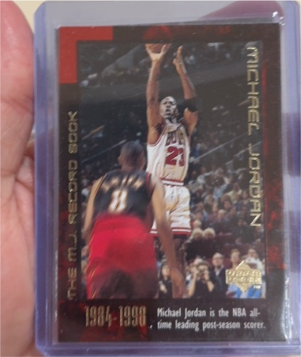 1999 Upper Deck Michael Jordan Career Collection The MJ Record Book #49 Michael Jordan — front