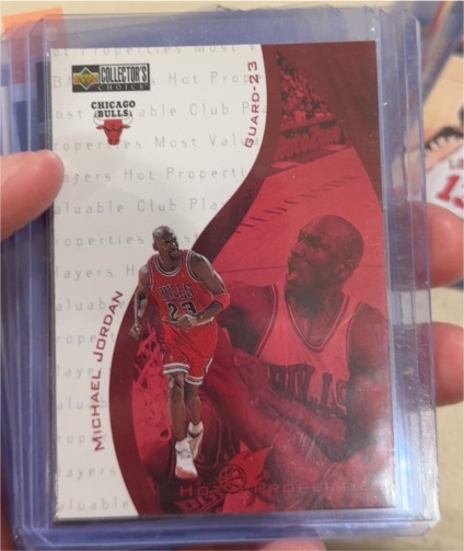 1997 Upper Deck Collector's Choice Hot Properties #385 Michael Jordan — front