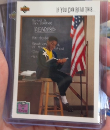 1991-92 Upper Deck #22 Michael Jordan If You Can Read This Stay in School — front