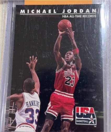 1992 SkyBox USA Basketball #45 Michael Jordan NBA All-Time Records — front