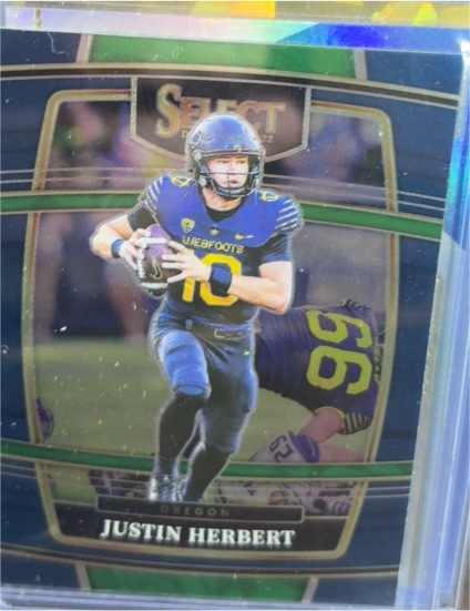 2022 Panini Select Draft Picks #38 Justin Herbert — front