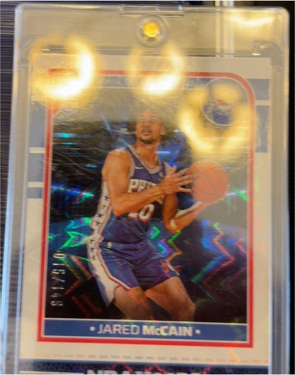 2024-25 Panini Donruss Rated Rookies Preview #P-228 Jared McCain Blue Cracked Ice — front