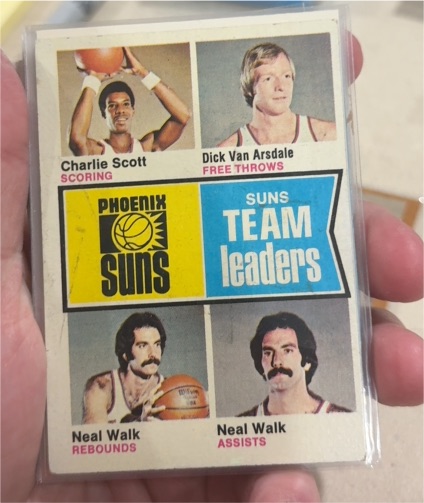 1974-75 Topps #95 Phoenix Suns Team Leaders — front