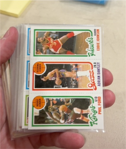 1980 Topps Basketball #234 Eddie Johnson / Adrian Dantley / Phil Ford — front