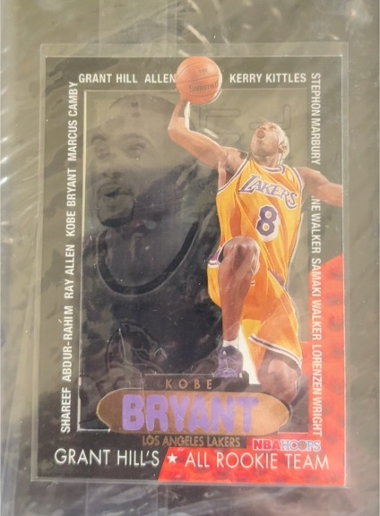 1996-97 NBA Hoops #3 Kobe Bryant Grant Hill's All Rookie Team — front