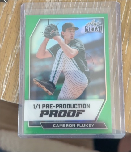 2026 Leaf Metal 1/1 Pre-Production Proof Cameron Flukey — front