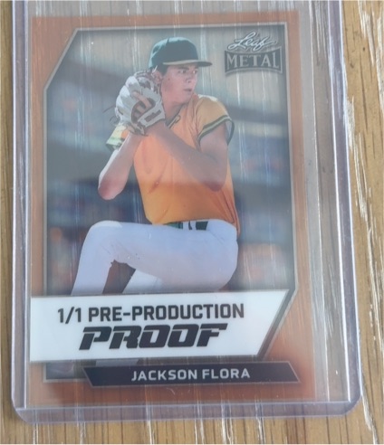 2026 Leaf Metal 1/1 Pre-Production Proof Jackson Flora — front