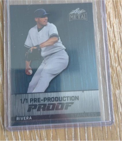2026 Leaf Metal Stainless #1/1 Mariano Rivera Pre-Production Proof — front