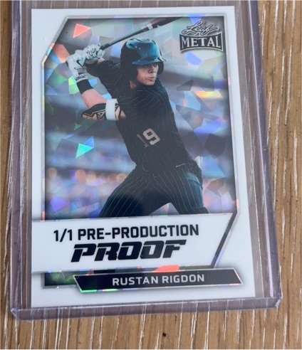 2026 Leaf Metal #1/1 Rustan Rigdon Pre-Production Proof — front