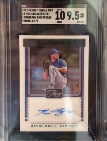 2022 Panini Three and Two #LS-MS Max Scherzer — front