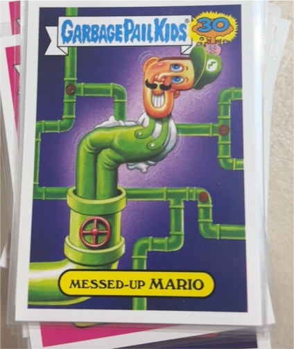 2015 Topps Garbage Pail Kids 30th Anniversary #18b Messed-Up Mario — front