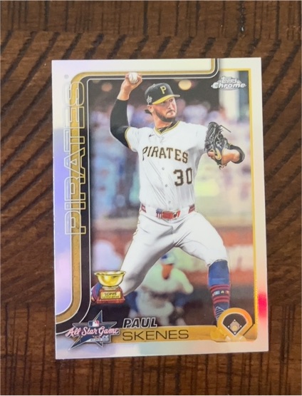 2025 Topps Chrome Update #ASGC-44 Paul Skenes All-Star Game Rookie Cup Pirates — front