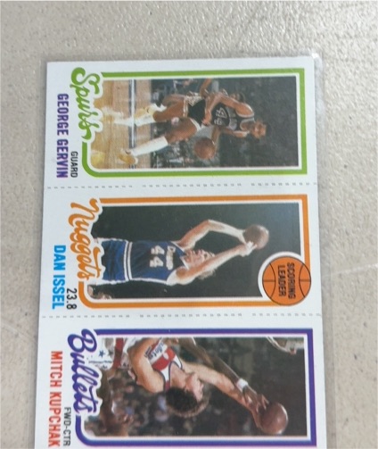 1980-81 Topps #249-72-208 George Gervin / Dan Issel / Mitch Kupchak — front
