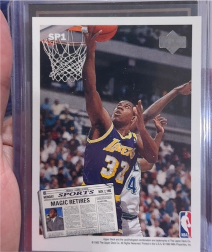 1992-93 Upper Deck #SP1 Magic Johnson / Larry Bird Retirement — front