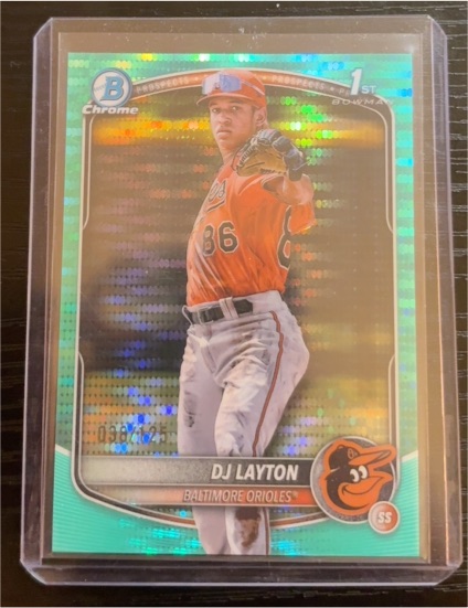 2025 Bowman Chrome #BCP-252 DJ Layton — front