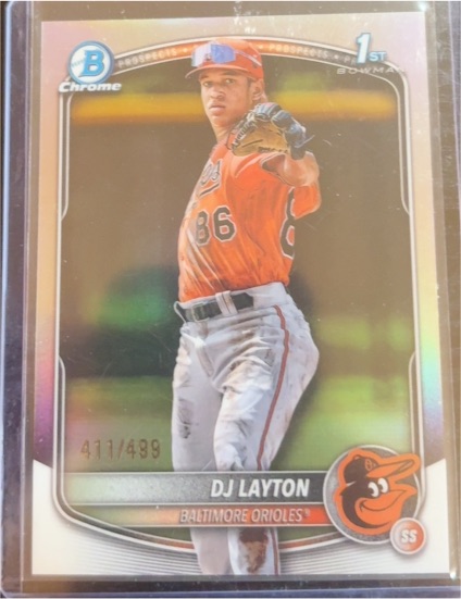 2025 Bowman Chrome #BCP-252 DJ Layton — front