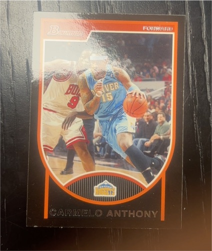 2007-08 Bowman #15 Carmelo Anthony — front