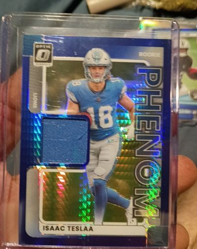 2025 Donruss Optic #RPBH-ITA Isaac Teslaa Rookie Phenom Blue Hyper Patch — front