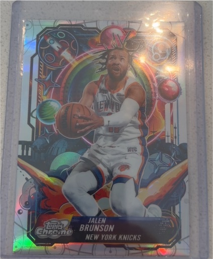 2025-26 Topps Chrome Cosmic Propulsion #PRP-4 Jalen Brunson — front