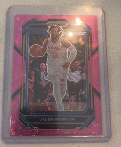 2023-24 Panini Prizm #9 Jalen Brunson Pink Ice Prizm — front