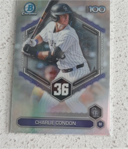 2026 Bowman Chrome Top 100 #36 Charlie Condon — front