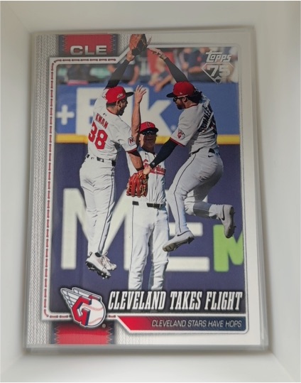 2026 Topps Series 2 #548 Cleveland Takes Flight Steven Kwan Daniel Schneemann — front