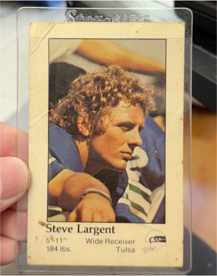 1979 Coca Cola Police Steve Largent Seattle Seahawks — front