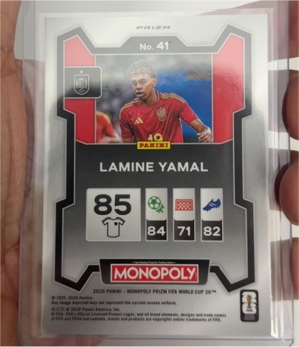 2026 Panini Prizm Monopoly FIFA World Cup #41 Lamine Yamal — front