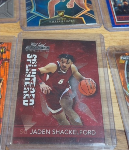 2021-22 Wild Card Alumination #ASP-17 Jaden Shackelford Splintered Red — front