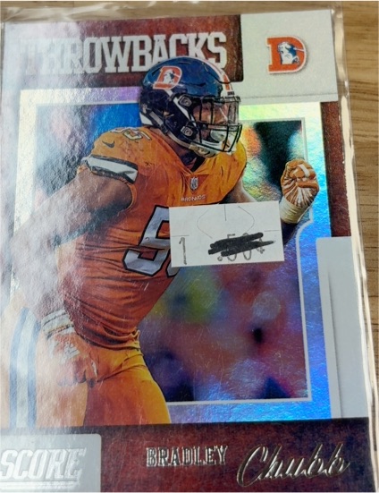 2019 Score Throwbacks #T-17 Bradley Chubb — front
