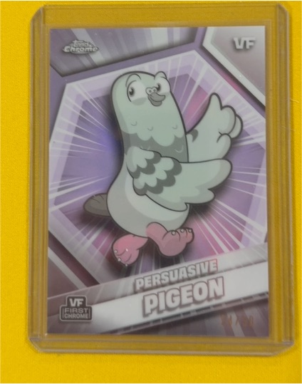 2026 Topps Chrome VeeFriends #137 Persuasive Pigeon — front