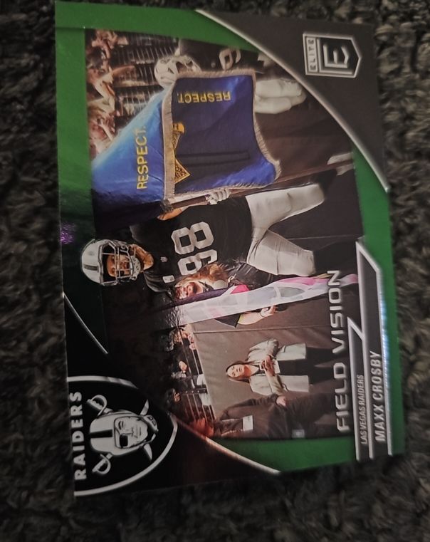 2024 Panini Donruss Elite #6 Maxx Crosby Field Vision Green Las Vegas Raiders — front