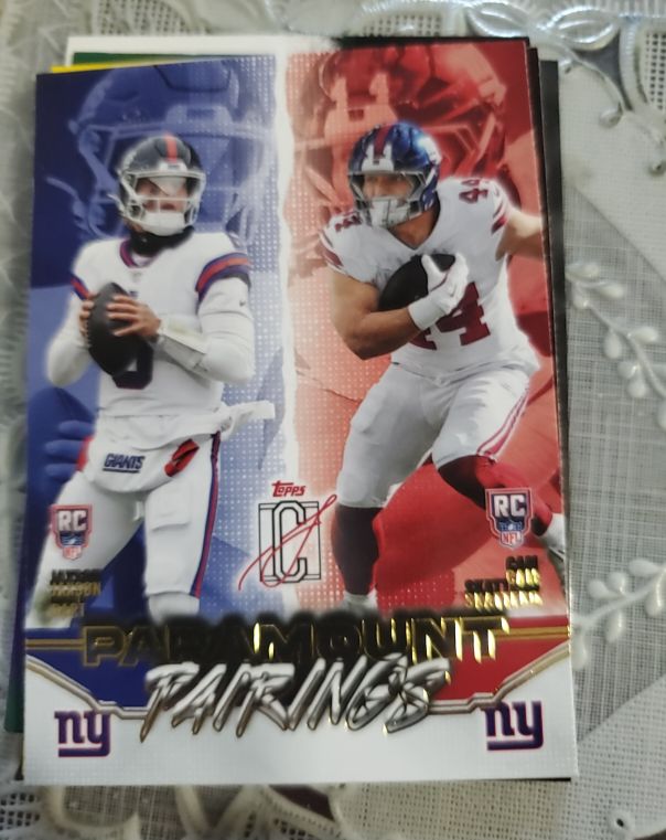 2025 Topps Signature Paramount Pairings #PP-2 Jaxson Dart/Cam Skattebo — front