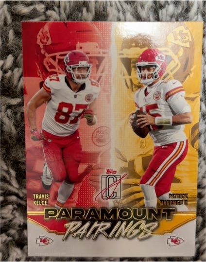 2025 Topps Signature Class Paramount Pairings #PP-11 Travis Kelce Patrick Mahomes II — front