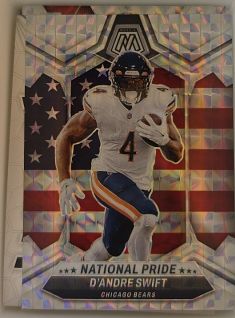2024 Panini Mosaic #260 D'Andre Swift National Pride Silver Prizm Chicago Bears — front