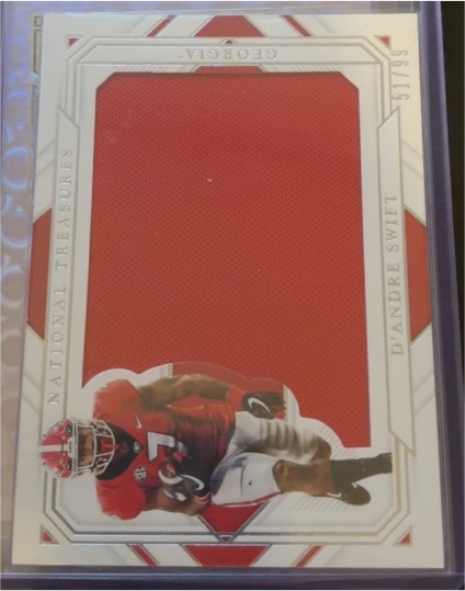2021 Panini National Treasures Collegiate Silhouettes #SL-DS D'Andre Swift — front