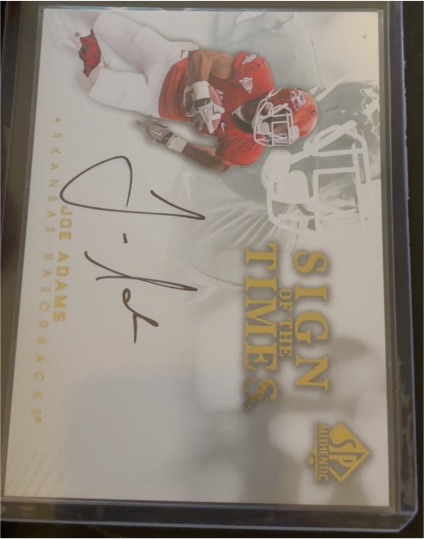 2012 Upper Deck SP Authentic #ST-JA Joe Adams Sign of the Times — front