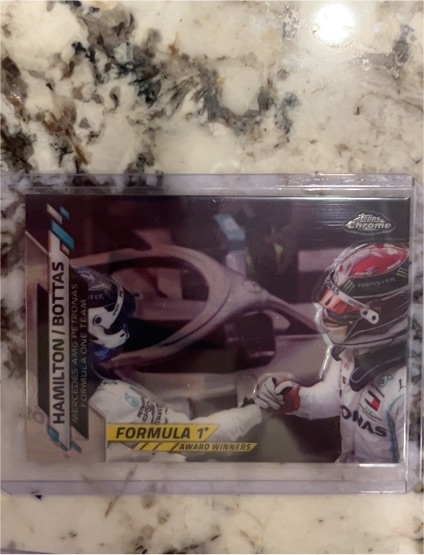 2020 Topps Chrome Formula 1 #196 Lewis Hamilton / Valtteri Bottas Award Winners — front
