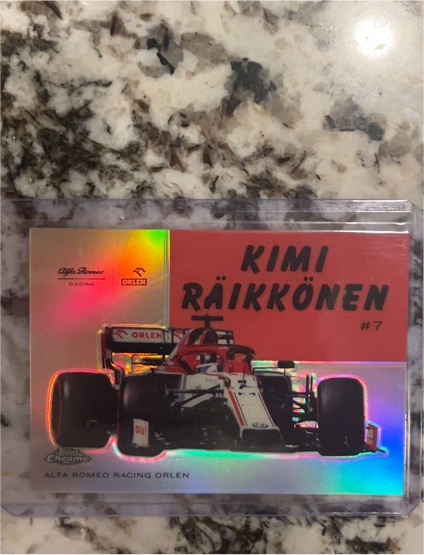 2020 Topps Chrome Formula 1 World on Wheels #54W-12 Kimi Räikkönen — front