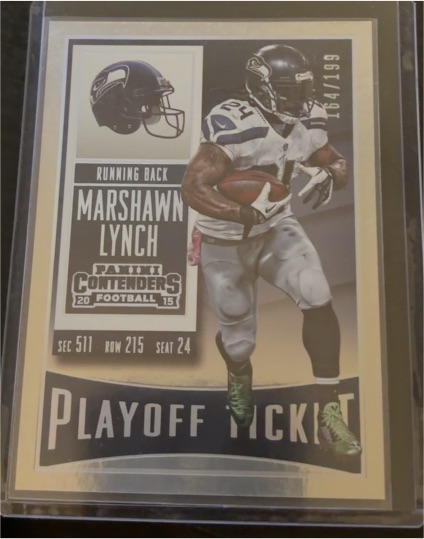 2015 Panini Contenders Season Ticket #21 Marshawn Lynch — front